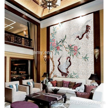 flower ceramic back mother of pearl mosaic background wall tile